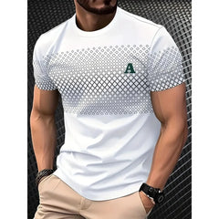 t shirt for man Summer Short Sleeve Casual Fashion Men's T-Shirt Breathable Sports Tops Round Neck Men's Clothing 100% polyester