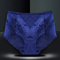 Women's Underwear Plus Size Floral Lace Panties High Waist Ladies Briefs Sexy Lingerie Female Pantys Seamless Underpant Intimate