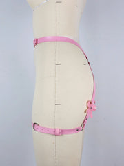Exotic Accessories SM Bondage Kit Leather Thigh Cuffs Waist Belt Handcuffs Bed Strap Adult Role Play Toy for Couples