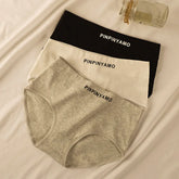 Women's Cotton Underwear Breathable Comfort Antiviral Gusset Letter Print Briefs Panties