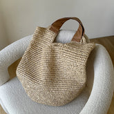 Handmade Woven Beach Bags for Women Handbag Large Capacity Travel Shoulder Bag Bohemian Straw Bag Vacation Shopper Tote Clutch