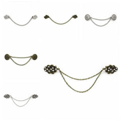 Clothing Accessories Retro Suit Brooch Grace Fashion Gentleman Tassel Brooch Korean Trend Suit Shirt Collar Chain Sweater
