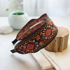 Women Wide Turban Hair Accessories Headwear Embroidered Ribbon Hair Hoop Hairbands Headbands Head Wraps