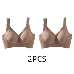 1/2PCS Women's Seamless Underwear, Thin Style, Large Breasts, Small Breasts, No Wires, Pull-up And Anti-sagging Large Size Bra