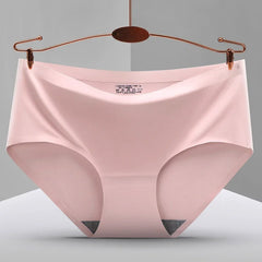 Women's Underwear Ice Silk Cotton Antibacterial Briefs Lingerie Female Casual Girls Panties Ladies Underpants Plus-size XXL