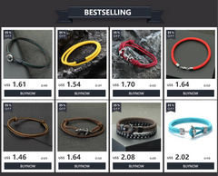 Men Marine String Bracelet Bilayer Sliding Adjustable Whale Braclet Beach Surfer Nautical Braslet Vacatio Leisure Accessories