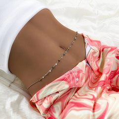 Beach Accessories New Summer Hot Bikini Rhinestone Waist Chain Sexy Body 2023 Women's Trend Trends Waist Beads with Crystals