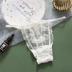 Women's Panties Sexy Lace Hollow Out Underpants Thong Girls Mesh Transparent Underwear Fashion New Dots Female G String