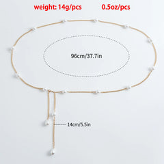 Fashion Sexy Pearl Belly Belt Waist Chain Women Summer Beach Bikinis Festival Accessories Body Chain Jewelry Accessories