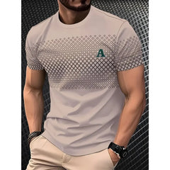 t shirt for man Summer Short Sleeve Casual Fashion Men's T-Shirt Breathable Sports Tops Round Neck Men's Clothing 100% polyester