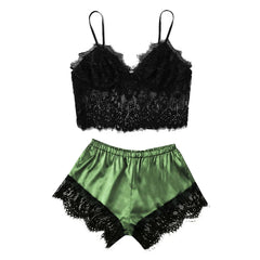 1 Set Womens Sleepwear Sexy Fashion Casual Lace Nightdress Lingerie Tops Shorts Set Babydoll Pajamas Nightwear Womens Underwear