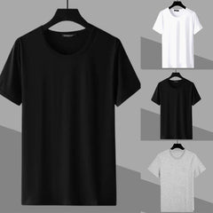 Hot Fashion T-shirts Mens Solid Stretch Baselayer Unisex Basic Bottoming Breathable Comfort Plain Short Sleeve