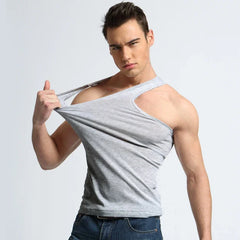 100% Cotton Men's Underwear Tank Top Men High Quality Bodybuilding Singlet Sleeveless Slim T-shirts Fit Vest Men Tank Tops