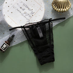 Women's Panties Sexy Lace Hollow Out Underpants Thong Girls Mesh Transparent Underwear Fashion New Dots Female G String