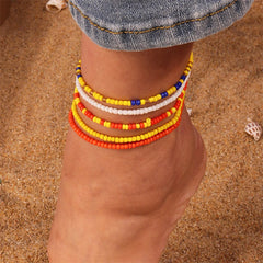 Bohemian Colorful Handmade Beads Anklets for Women Summer Beach Ankle Bracelet Foot Leg Chain Female Girls Jewelry Accessories