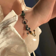 Retro Jewelry Accessories Simple Gift Natural Stone Bracelet New Chinese Style Choker Jade Bracelet Women Jewelry Accessories