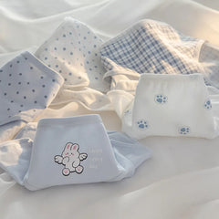 5Pcs/Set Cotton Underwear For Women Female Panties Cute Love Girl's Briefs Mid Waist Seamless Breathable Underpants Lingerie