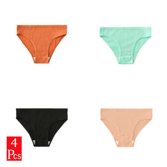 Sexy Women Underwear Briefs Breathable Cotton Women's Panties Mid-waist Hip Lifting Woman Underpants Solid Comfortable Briefs