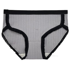 Pure Cotton Underwear for Women, Female Breathable Mid-Waist Underpants Girls Solid Color Briefs Short Sexy Lingerie 40-70KG