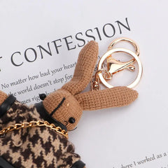 Kids Cloth Animal Doll Pendant Boys Bag Pendant Decoration Girls Car Accessories Lady Rabbit Keychains Korean Style Key Ring