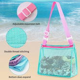 Beach Toy Mesh Bag Kids Shell Storage Bag Beach Toy Seashell Bag Mesh Pool Bag Sand Toys Swimming Accessories for Boys and Girls