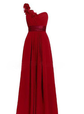 Women's Multi Colored Slanted Neck Sleeveless Strapless Long Dress - kinko