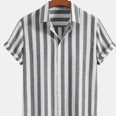 Fashionable Summer New Short-sleeved Printed Shirt For Men - kinko