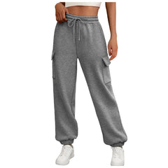 Women's Sweatpants Fleece Lined Baggy Athletic Jogger Trousers With Pockets Fall Casual Trendy Cargo Pants Fall Outfits - kinko Global Holdings inc