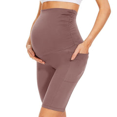 Five-point Pocket Maternity Pants High Waist Slim Fit Maternity Pants - kinko