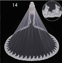 Bridal Wedding Dress Long Tail Luxury Super Fairy Wedding Veil - kinko