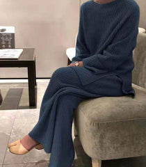 Knit Casual Two-piece Knitted Sweater - kinko