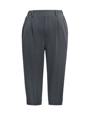 Pleated Detail Pants with Pockets - kinko