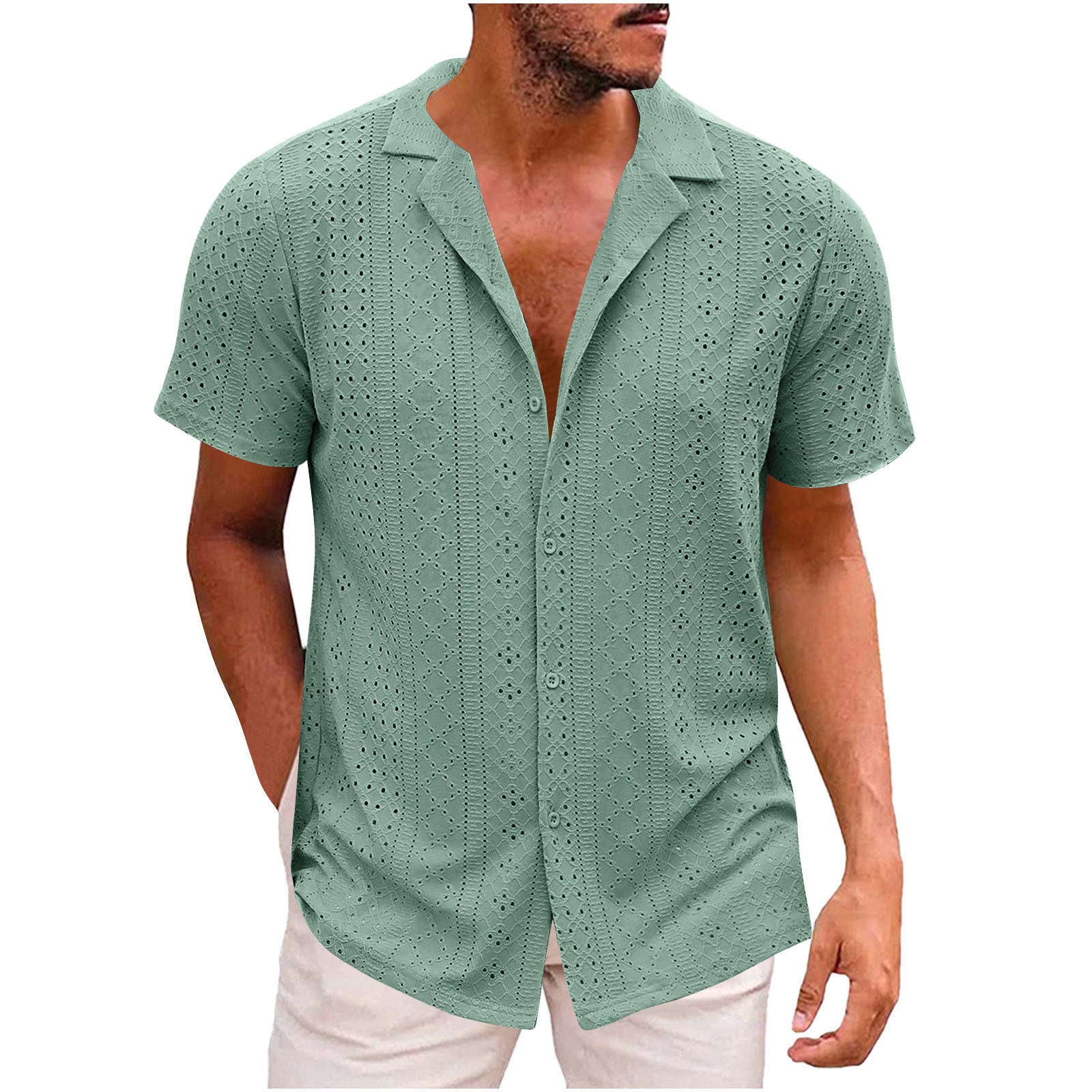 Breathable Lightweight Lapel Men's Casual Shirt - kinko