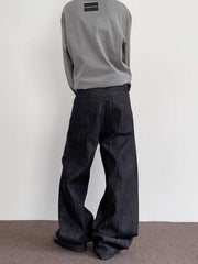 Jeans Straight Micro-pull A- Line Casual Pants - kinko