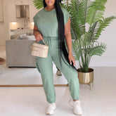 European And American Leisure Suit Top And Trousers - kinko