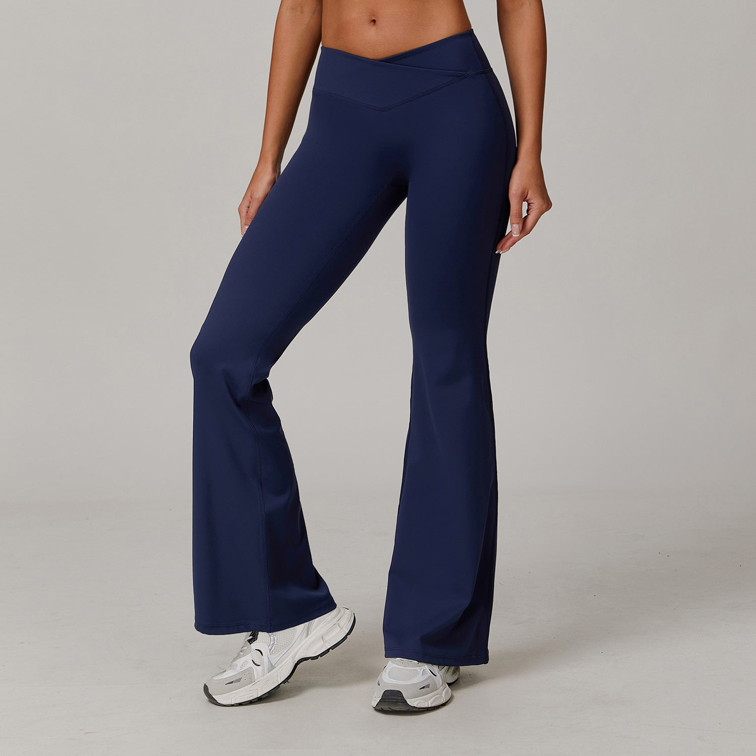 High Waist Running Sports And Leisure Skinny Versatile Bell-bottom Pants Women - kinko