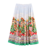 New Summer Ethnic Print Skirt - kinko