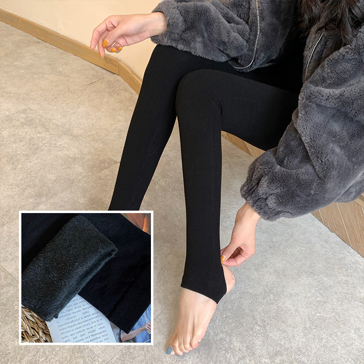 Bottoming Women's Outer Wear Plus Velvet Pencil Pants Students - kinko