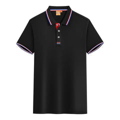 Summer Lapel Short Sleeve Polo Shirt - kinko