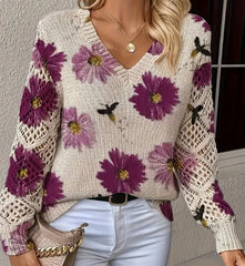 Printed Casual Cape Coat Cardigan Sweater - kinko