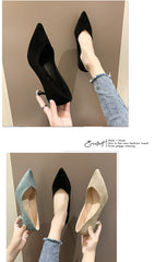 Single Mid-heel Suede Soft-soled High-heeled Shoes