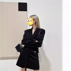 Women's Asymmetric Shoulder Fashion Blazer - kinko