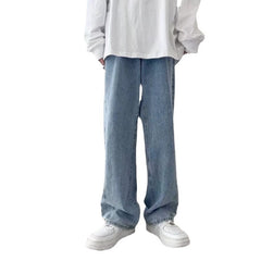 INS Hong Kong Style Loose Straight Mop Wide Leg - kinko