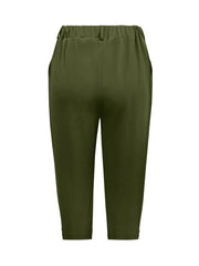 Pleated Detail Pants with Pockets - kinko