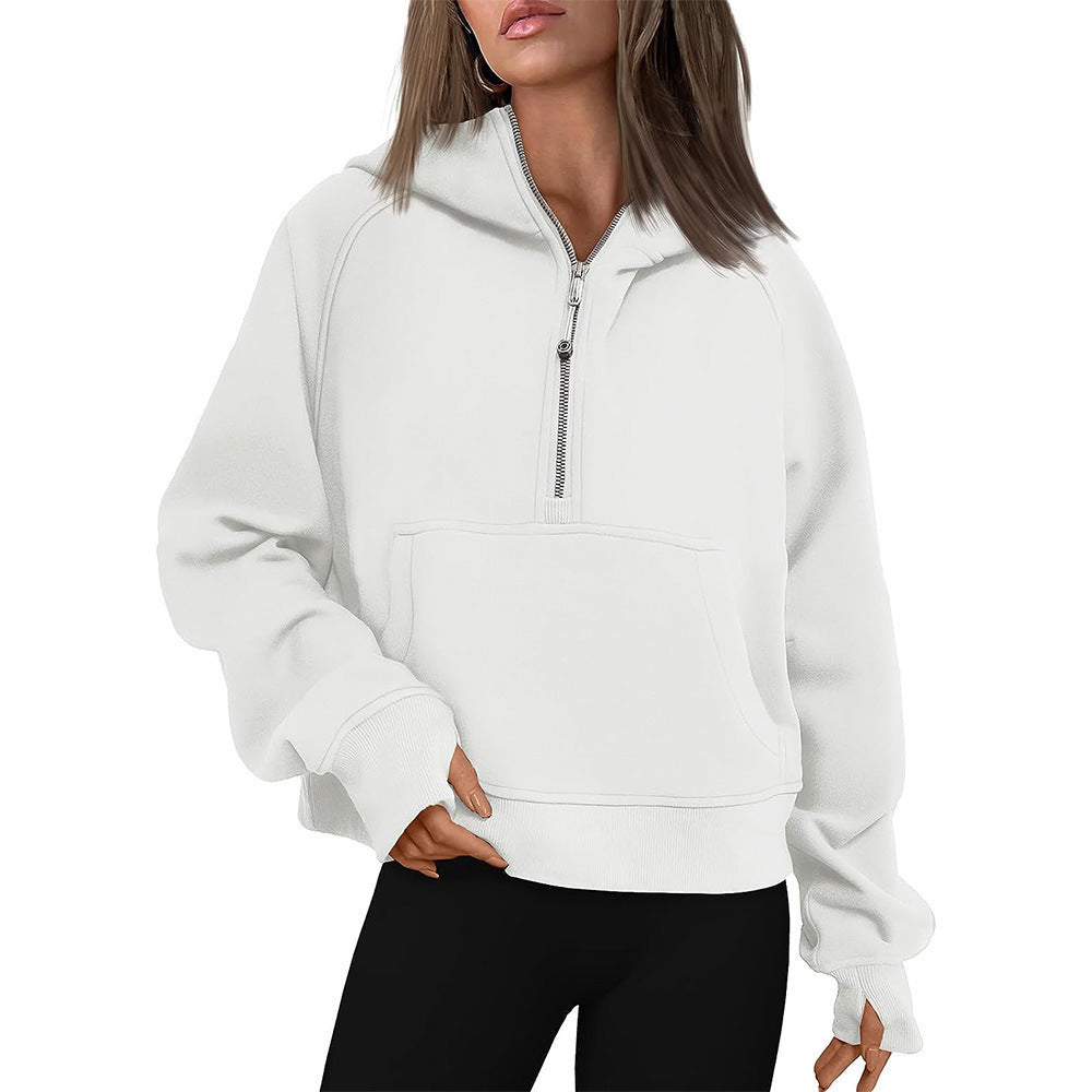 Fall Winter Hooded Zipper Thickening Sweater - kinko Global Holdings inc