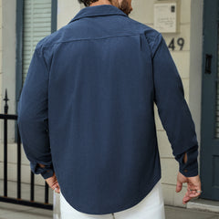 Corduroy Tooling Thick Long Sleeves Coat Shirt Outdoor Casual Retro - kinko