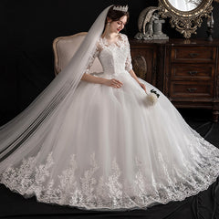 One-shoulder Dream Slim Sleeve Lace Bride - kinko