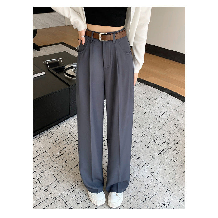 New High Waist Drooping Suit Pants Women - kinko