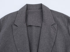 Small New Spring And Autumn Linen Minimalist Blazer - kinko