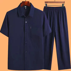 Loose ICE Cotton Two-piece Pocket Shirt - kinko